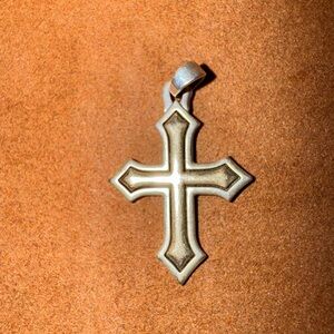 Retired Rare James Avery 18k Yellow Gold / Silver Passion Cross